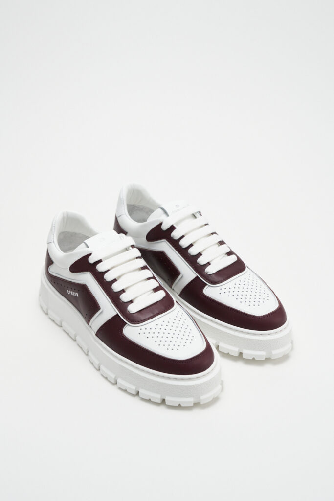 CPH332 leather mix bordeaux/white - alternative 1