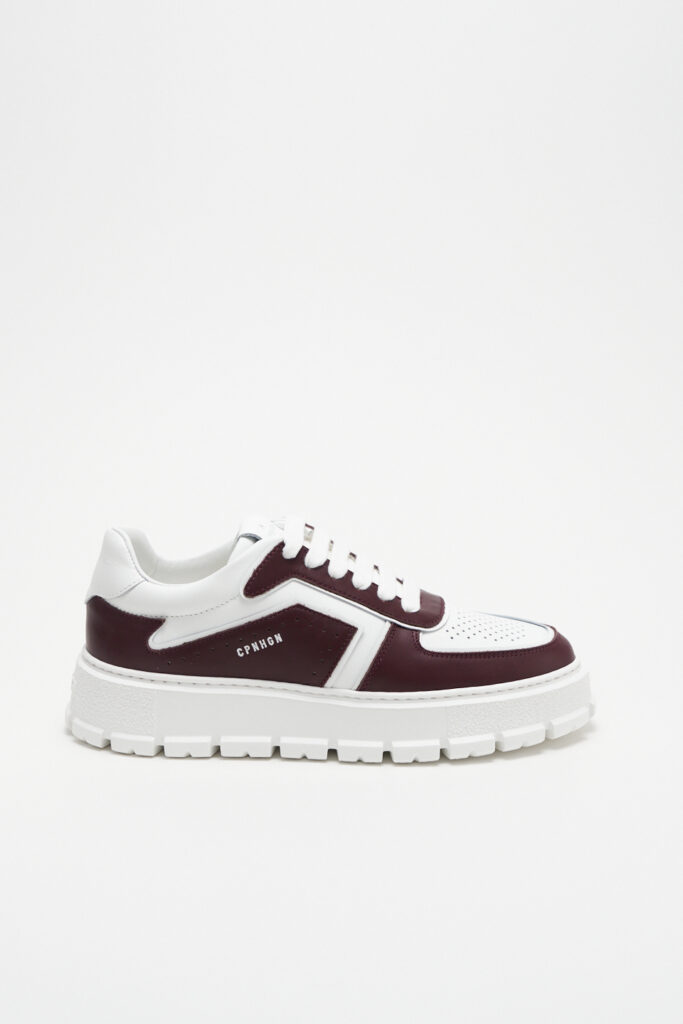 CPH332 leather mix bordeaux/white