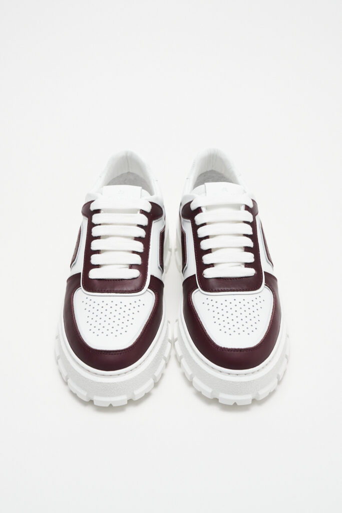 CPH332 leather mix bordeaux/white - alternative 2