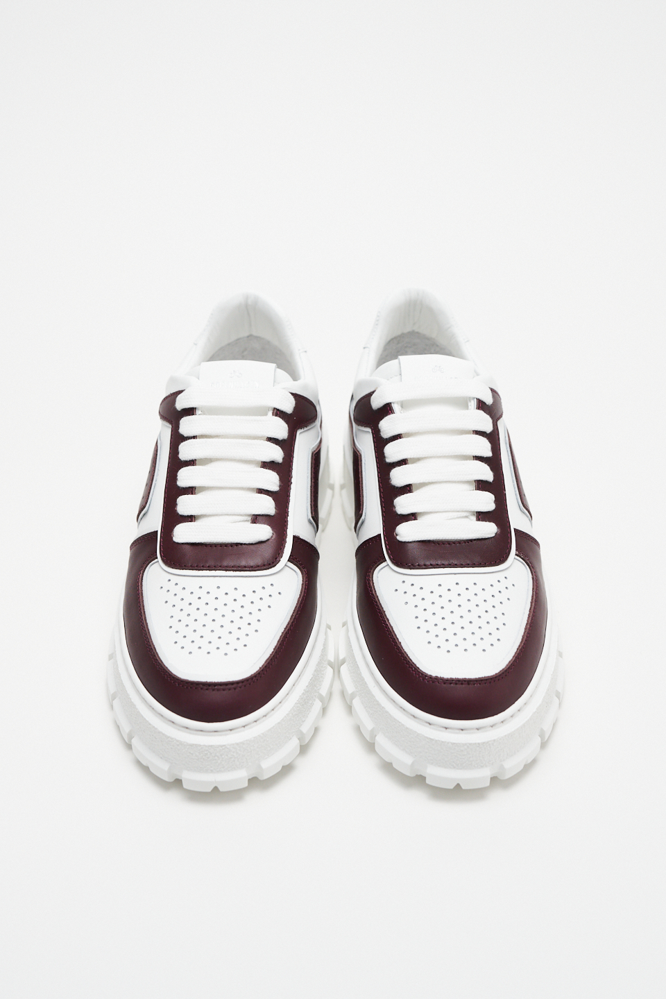 CPH332 leather mix bordeaux/white - alternative 2
