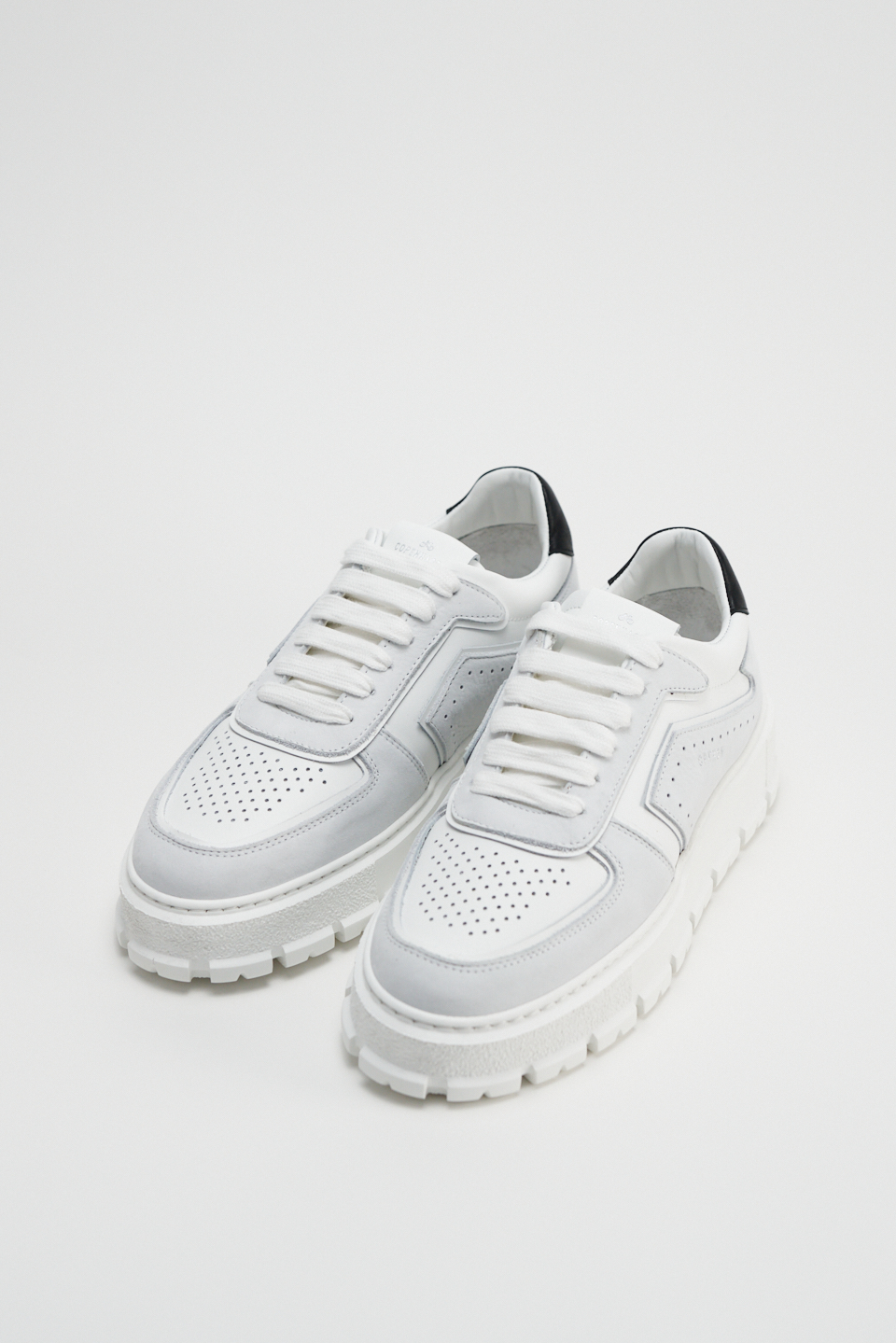 CPH332 leather mix white/black - alternative 2
