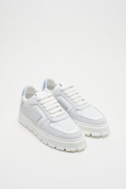 CPH332 leather mix white/light blue - alternative 1