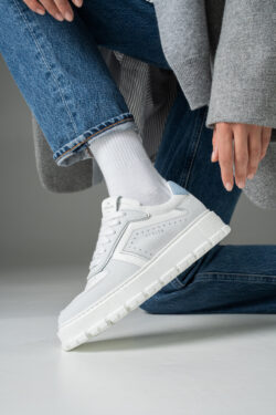CPH332 leather mix white/light blue - alternative 7