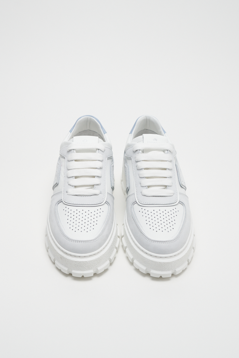 CPH332 leather mix white/light blue - alternative 2