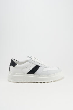 CPH163M leather mix white/black