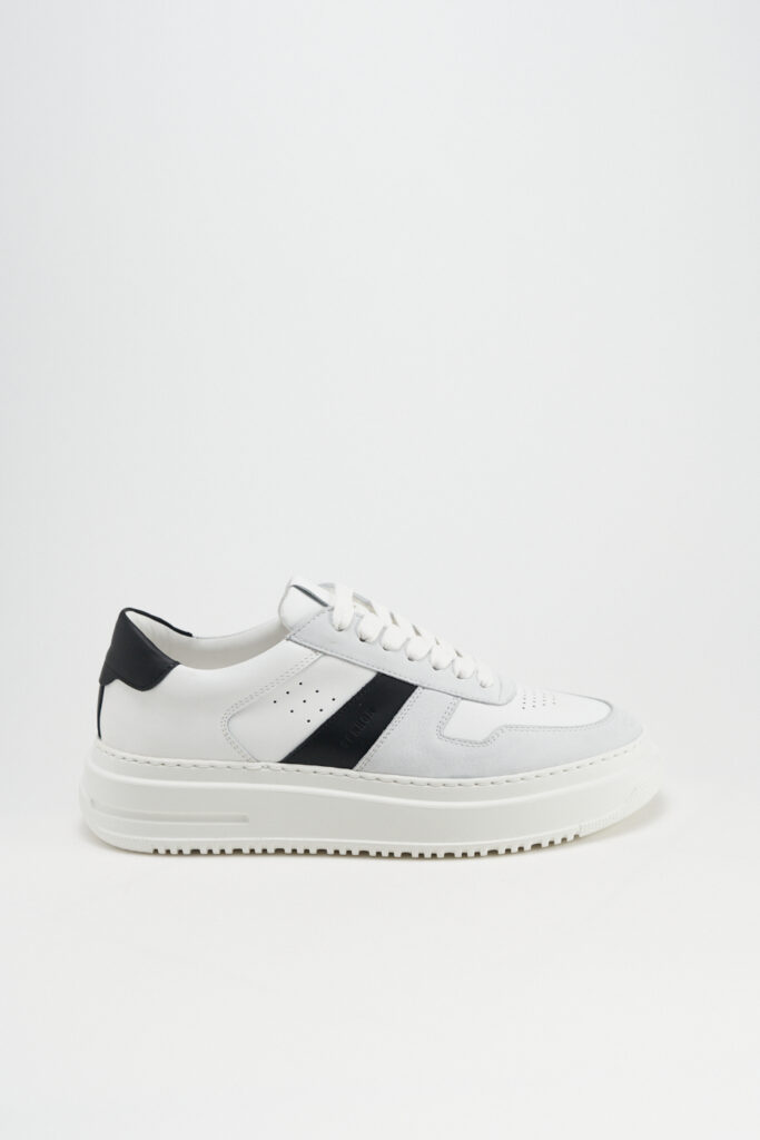 CPH163M leather mix white/black