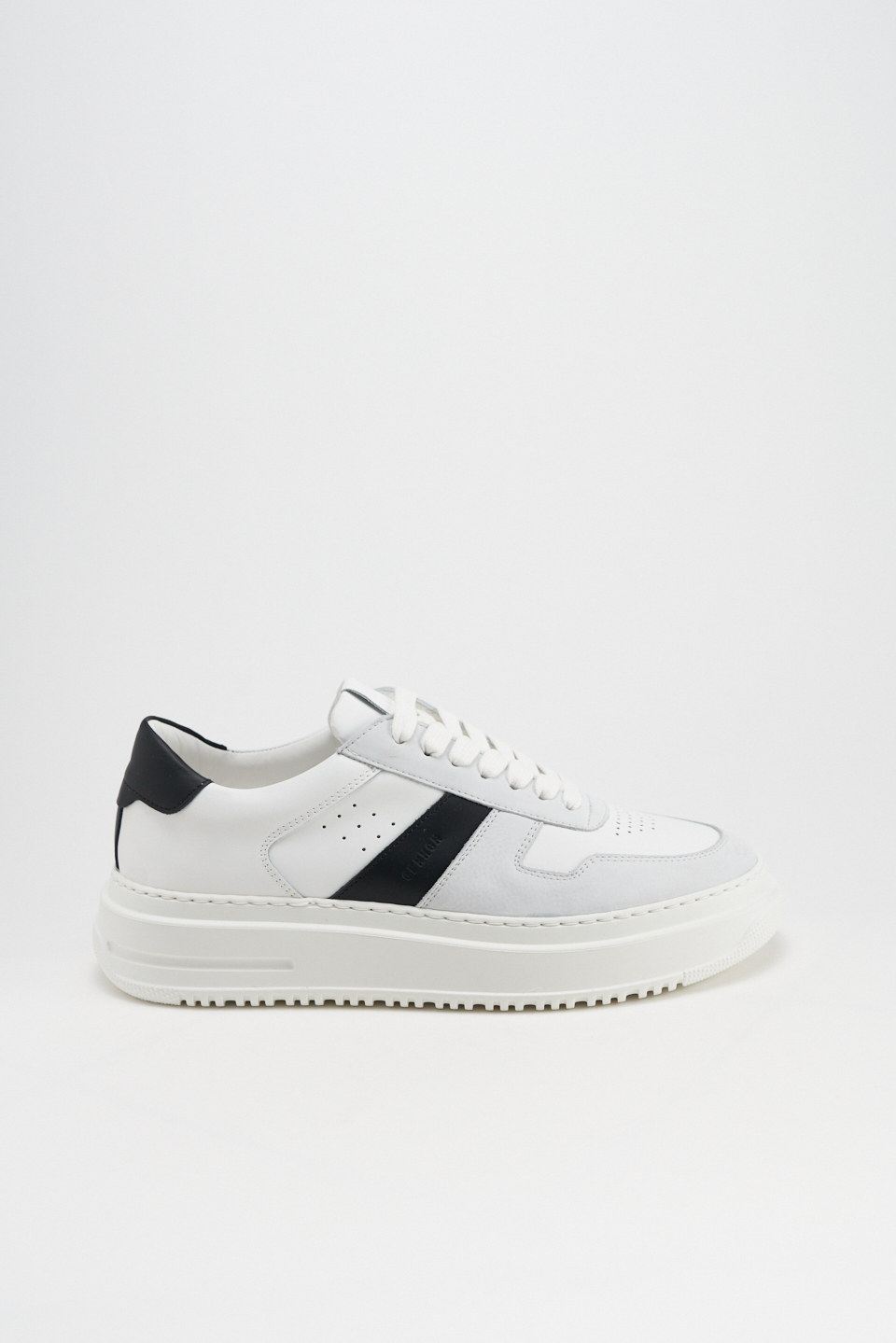 CPH163M leather mix white/black