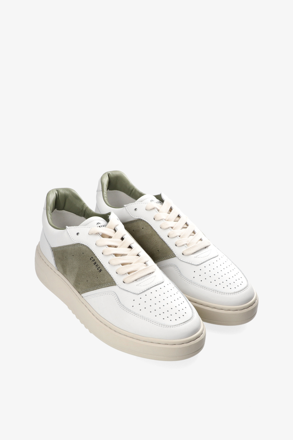 CPH1M leather mix white/olive - alternative 1