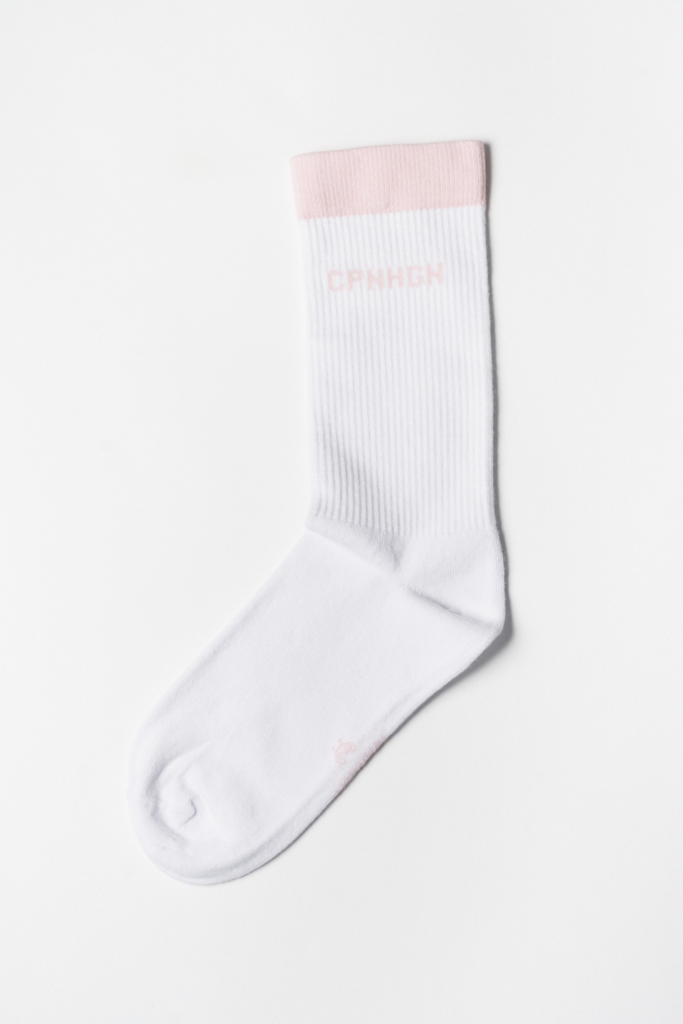 CPH SOCKS 2 cotton blend white/light rose - alternative 2