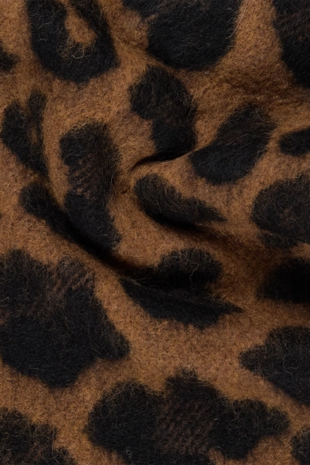 CPH SHAWL 15 wool mix dark brown leo