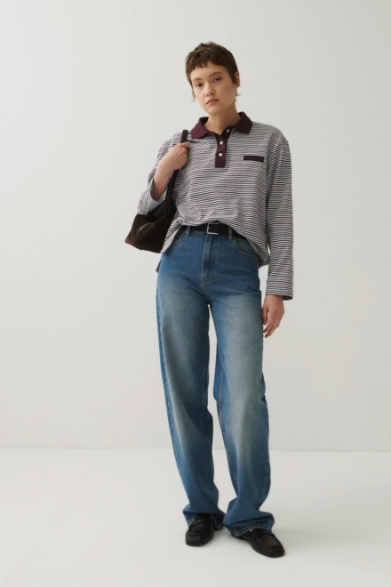 CPH POLOSHIRT 1 cotton blue striped