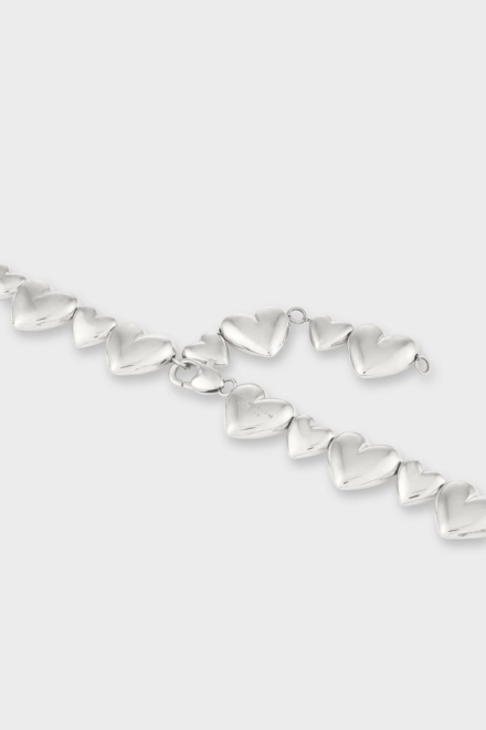 CPH NECKLACE 1 bold hearts silver
