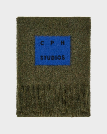 CPH SHAWL 28 wool mix green