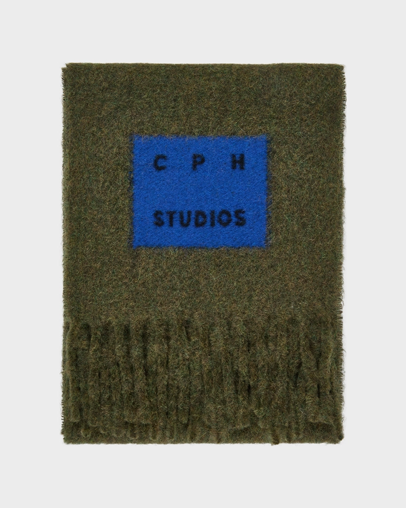 CPH SHAWL 28 wool mix green