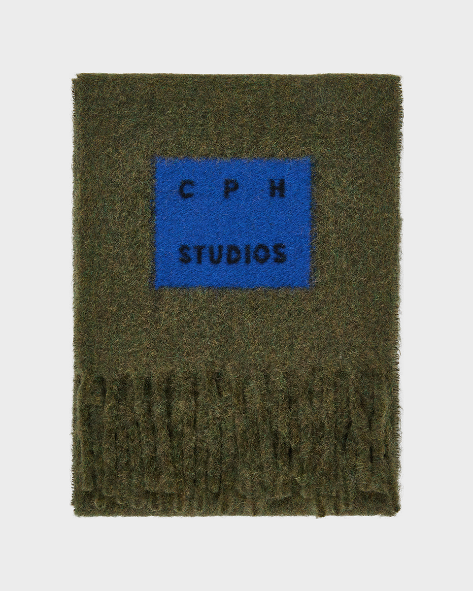 CPH SHAWL 28 wool mix green