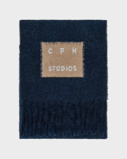 CPH SHAWL 28 wool mix navy blue
