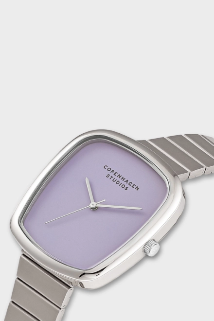 CPH WATCH 1 curved silver/lavender