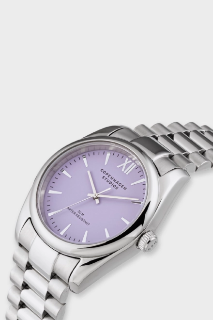 CPH WATCH 3 classic round silver/lavender