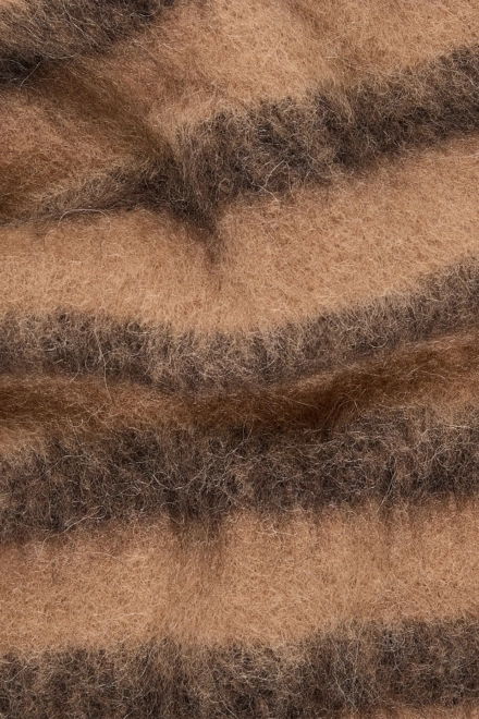 CPH SHAWL 24 alpaca mix brown striped