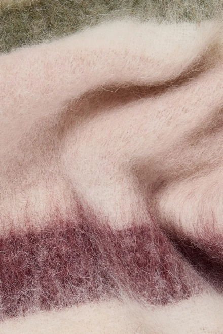 CPH SHAWL 24 alpaca mix light rose striped