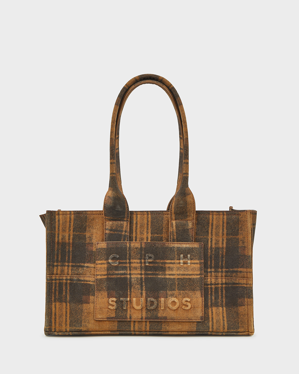 CPH BAG 16 recycled suede brown check