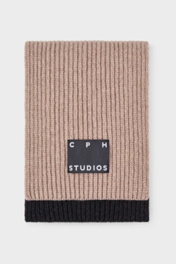 CPH SHAWL 29 wool mix beige striped