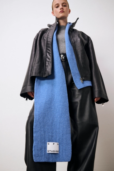 CPH SHAWL 29 wool mix blue