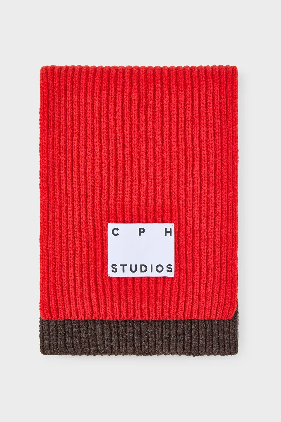 CPH SHAWL 29 wool mix red striped