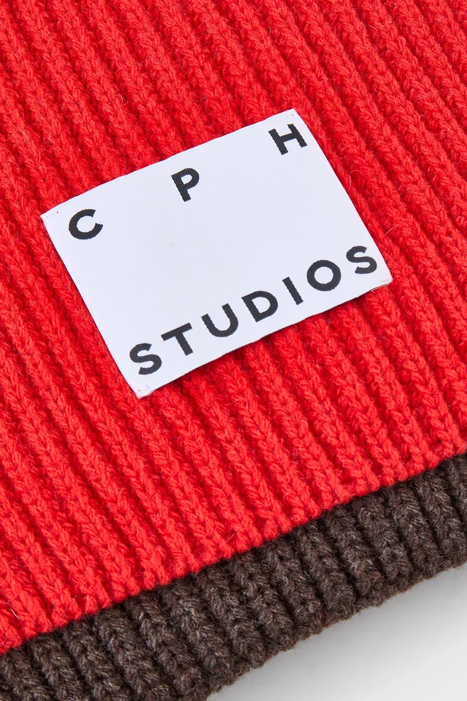 CPH SHAWL 29 wool mix red striped - alternative 1