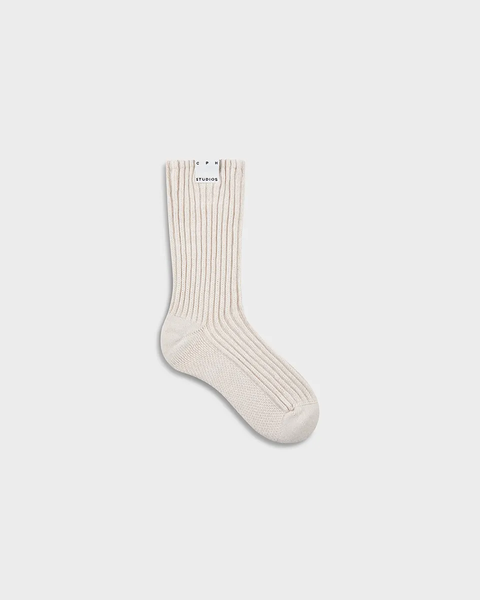 CPH SOCKS 16 wool mix ivory