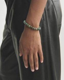 CPH BRACELET 13 beads green gold - alternative 2