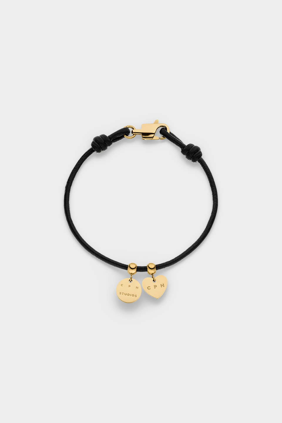 CPH BRACELET 15 leather charms gold