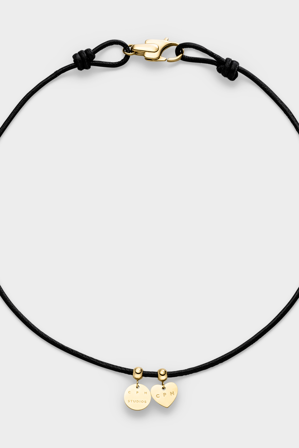 CPH NECKLACE 14 leather charms gold