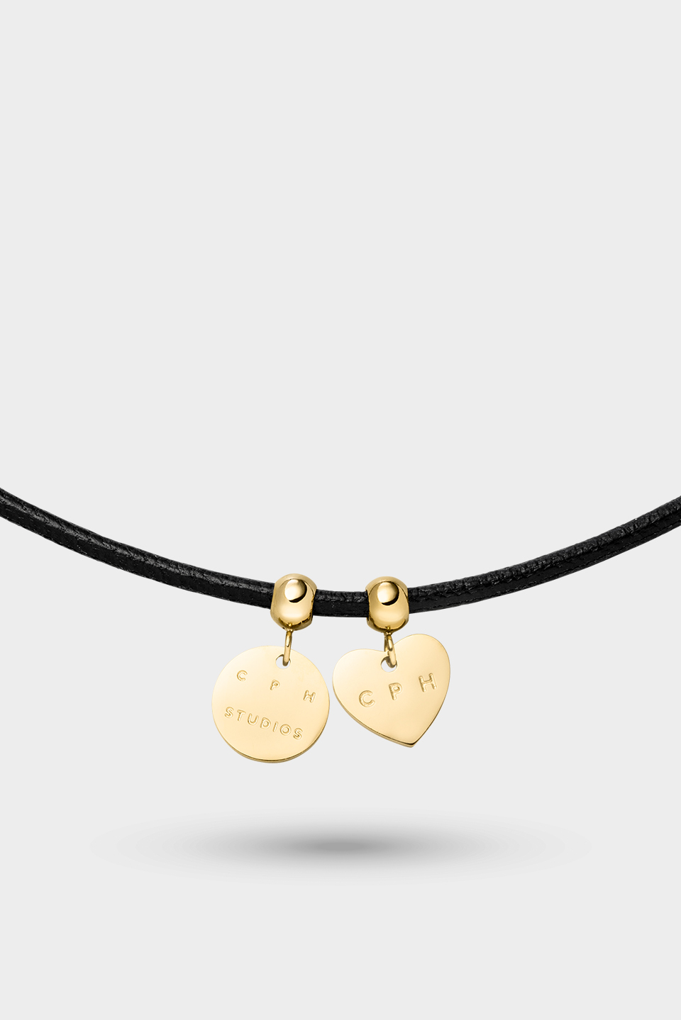 CPH NECKLACE 14 leather charms gold - alternative 1