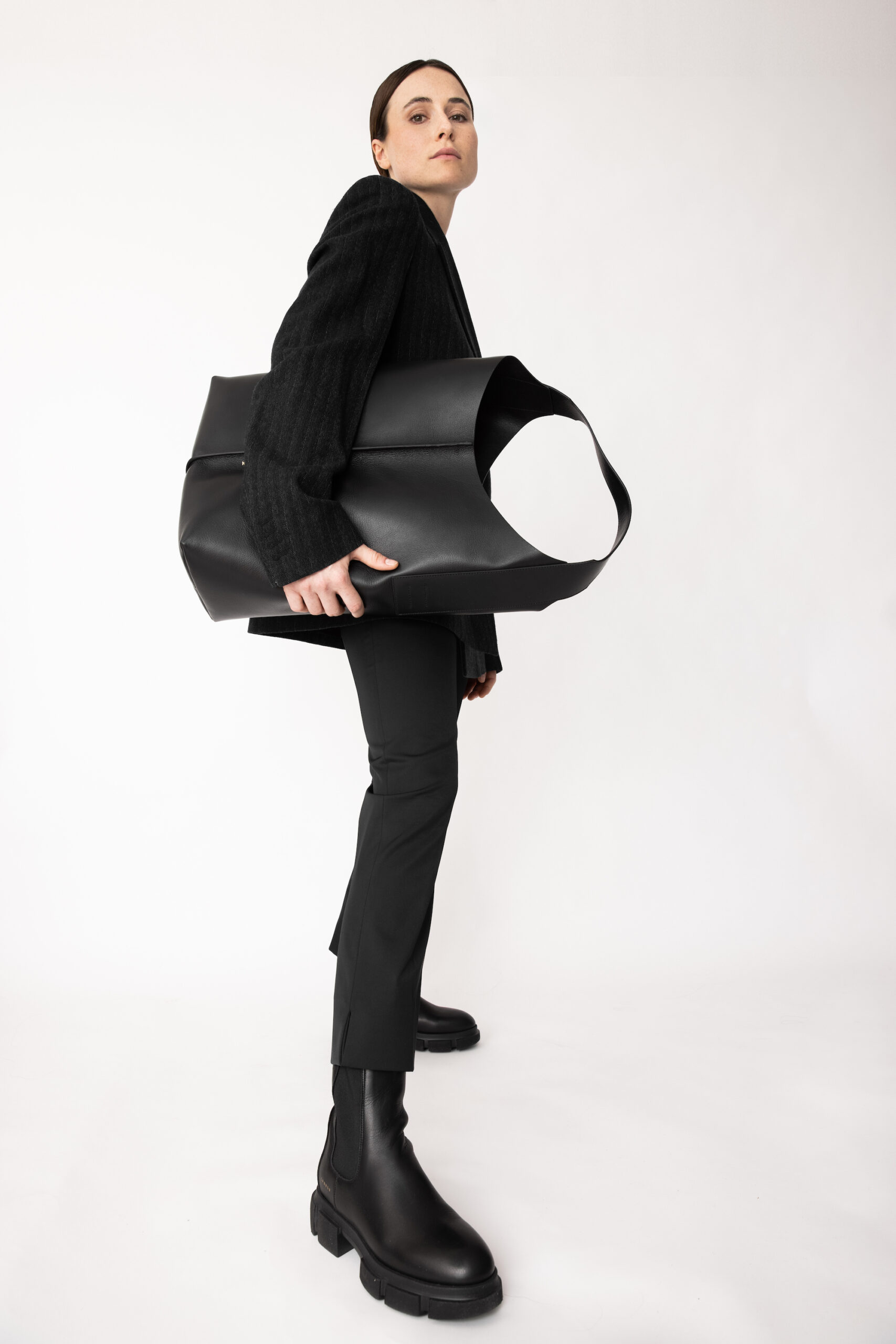 Lena Lademann with CPH Bag 1 vitello black and CPH500 vitello black