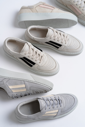 CPH687 leather mix. On the picture are three sneakers in the same style with different color combinations. The Sneaker is from the new Spring Collection from Copenhagen Studios.