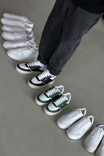 Matthias Schweighöfer on sei for copenhagen studios, standing in CPH1M leather mix black.