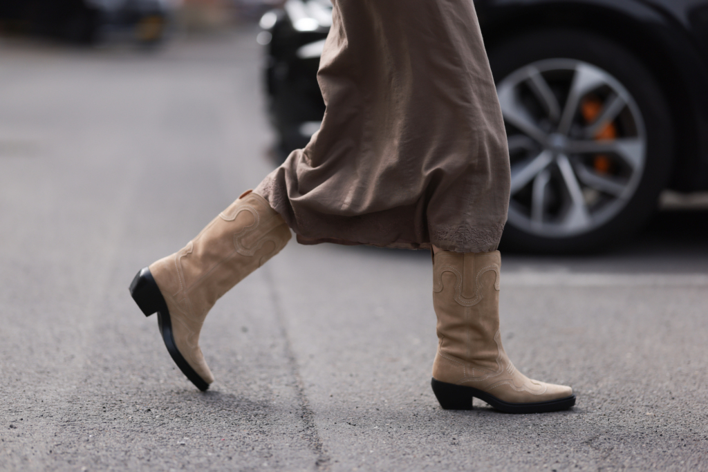 Our Fashion Week exclusive style, the CPH233 suede sand Texano Boot on the streets of Copenhagen. Portrayed by the talented photographer Jeremy Moeller. 