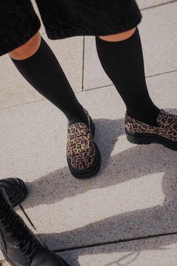 Close up of our new Loafer "CPH1012 suede leo". 