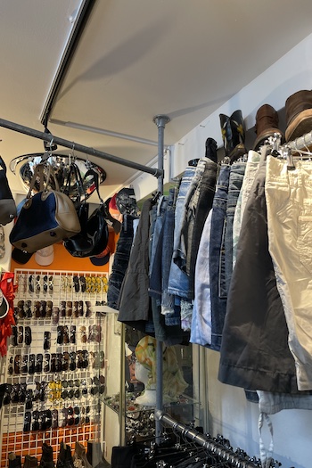 This image captures the inside of a vintage store on Elmegade Street.