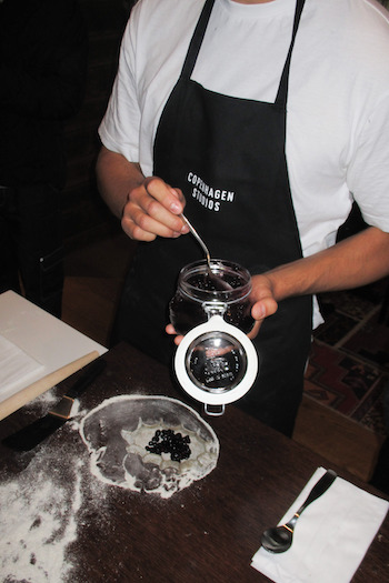 Close up of the backing class.