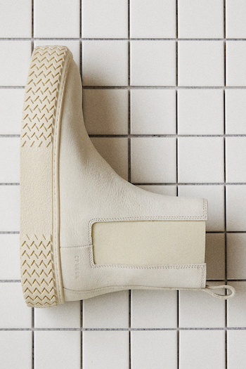 This image is a close up of the CPH142 with nabuc leather.