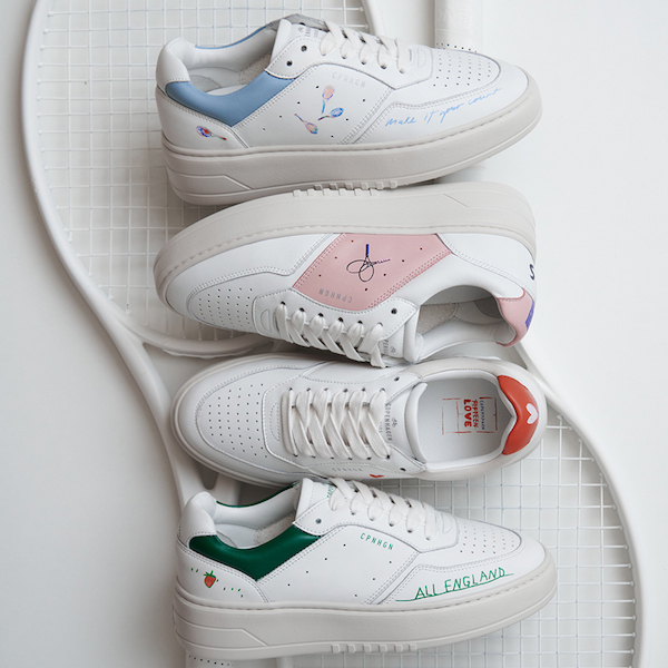This image show the exclusive sneakers of the capsule that was designed together with Elisa Klinkenberg. 